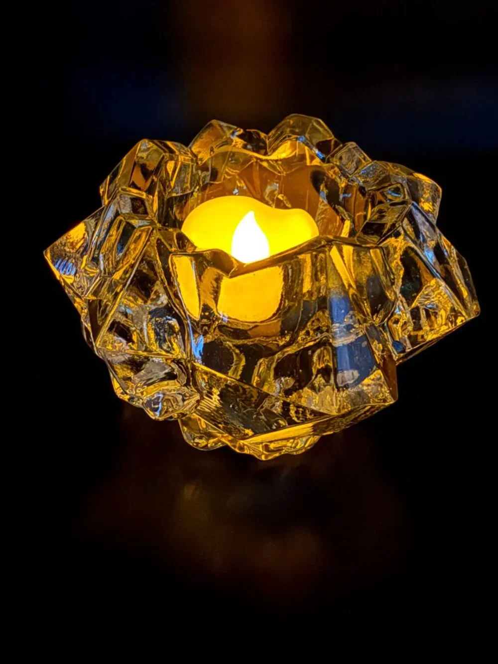 VTG Goebel 'Meteor' Crystal Candle Holders Pair